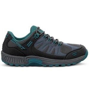 OrthoFeet Alma Waterproof 847 Womens 8 Wide Charcoal Teal Hiking Walking Shoes